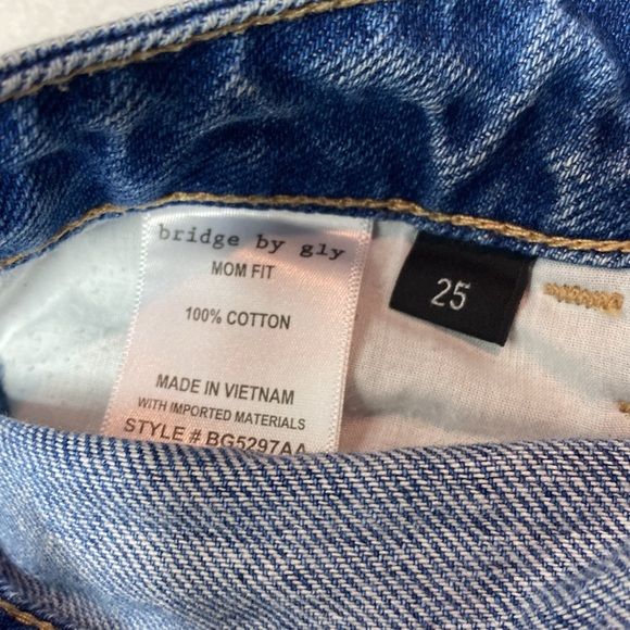 Buckle Bridge by Gly Mom Fit distressed blue jeans size 25 - Picture 8 of 12